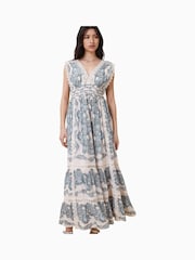 AllSaints Blue Xanthe Dress - Image 4 of 7