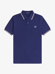 Fred Perry Blue Twin Tipped Polo Shirt - Image 1 of 2