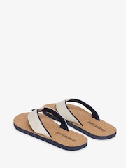 Superdry White Cork Graphic Print Flip Flops - Image 4 of 7