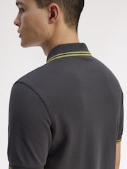 Fred Perry Grey Twin Tipped Polo Shirt - Image 5 of 7