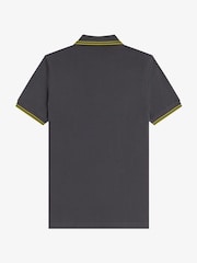 Fred Perry Grey Twin Tipped Polo Shirt - Image 7 of 7