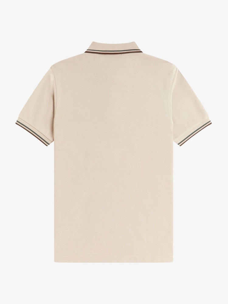 Fred Perry Natural Twin Tipped Polo Shirt - Image 2 of 2