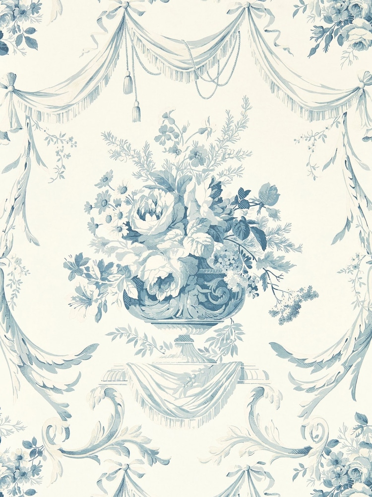 Sanderson Olympic Blue X Giles Andromedas Cup Deacon Wallpaper - Image 1 of 1