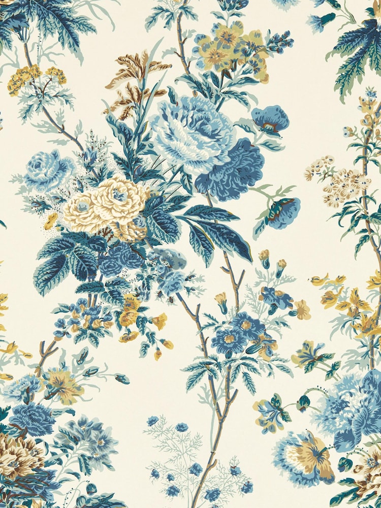 Sanderson Poppinjay Lion X Giles Lakeland Paradis Deacon Wallpaper - Image 1 of 1