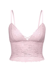 Victoria's Secret PINK Pink Tulip Bralette Diamonte Lace Bra Top - Image 4 of 5