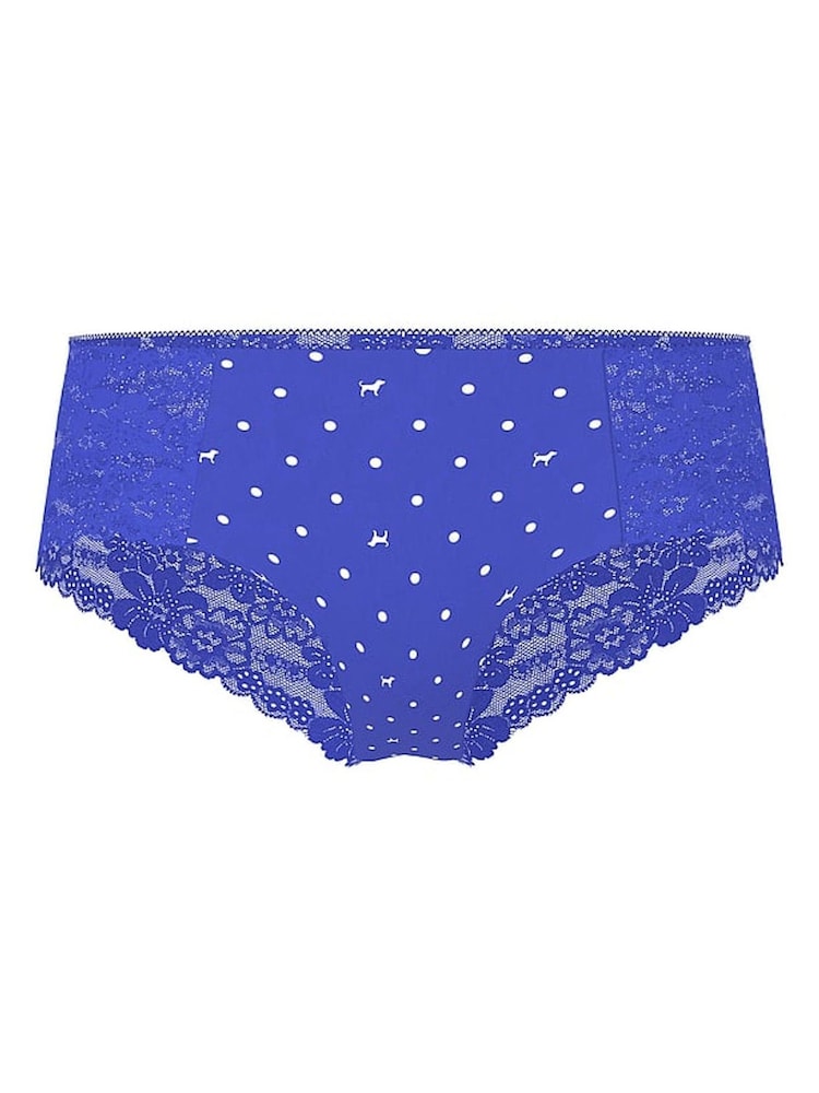 Victoria's Secret PINK Ultra Marine Blue Cheeky No Show Lace Trim Knickers - Image 3 of 3