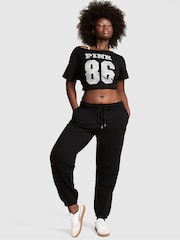 Victoria's Secret PINK Black Fleece Joggers - Image 1 of 3