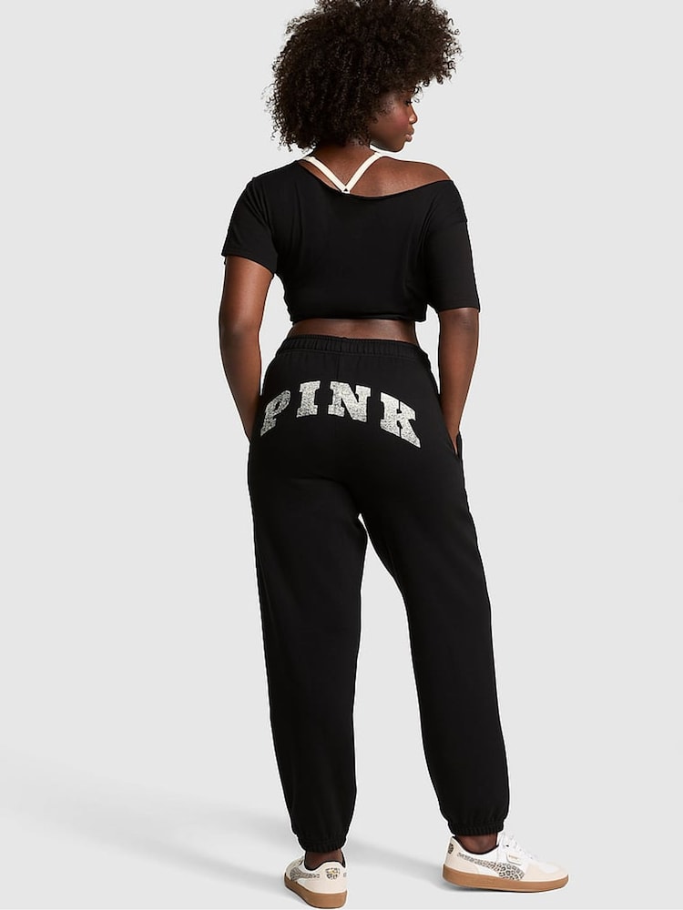 Victoria's Secret PINK Black Fleece Joggers - Image 2 of 3
