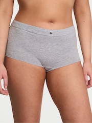 Victoria's Secret Heather Grey Short Cotton Logo Knickers - Image 1 of 3
