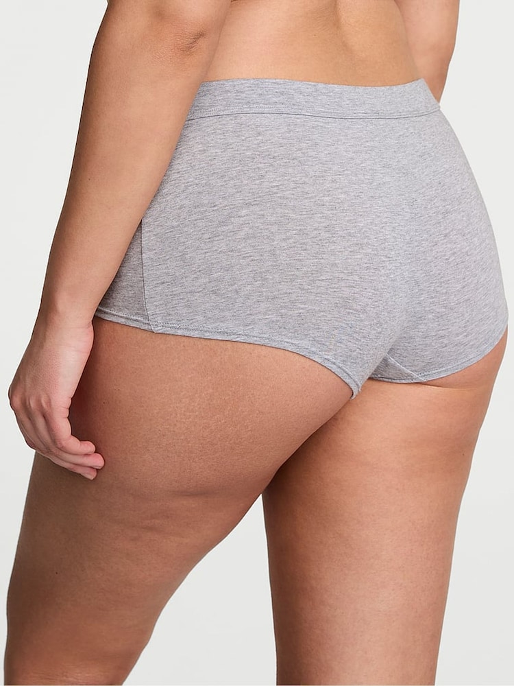Victoria's Secret Heather Grey Short Cotton Logo Knickers - Image 2 of 3