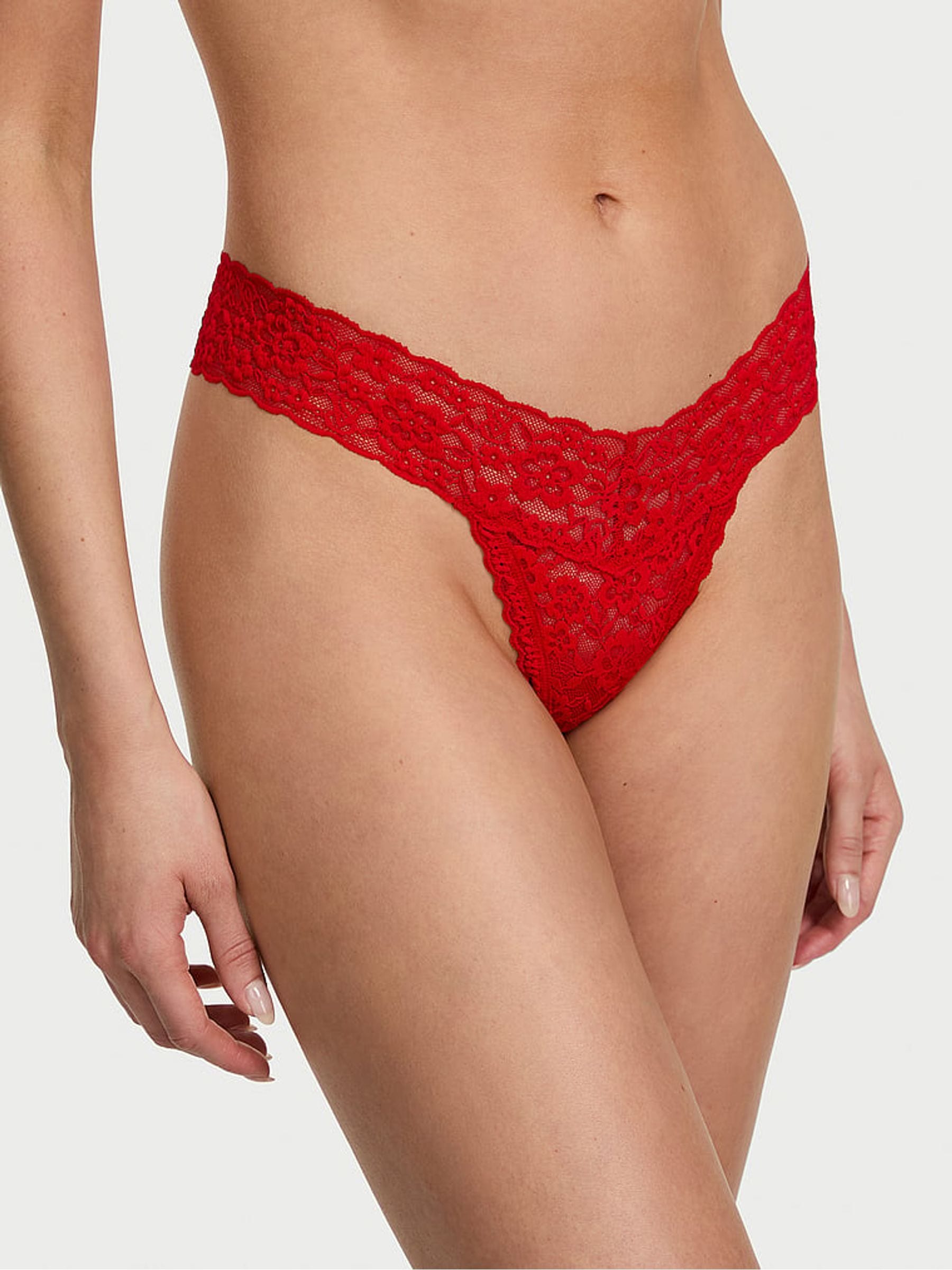 Victoria's Secret Lipstick Red Thong Knickers