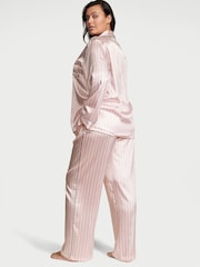 Victoria's Secret Pink Iconic Stripe Satin Long Pyjamas Set - Image 2 of 4