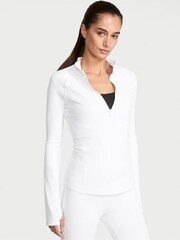 Victoria's Secret White Incredible Coverage™ Half Zip Jacket - Image 1 of 4