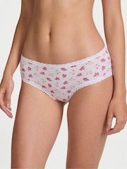Victoria's Secret White Soft Peonies Cheeky Cotton Lace Trim Knickers - Image 1 of 3