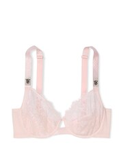 Victoria's Secret Angel Pink Full Cup Support Scattered Shine Strap Unlined Lace Bra - Image 1 of 2