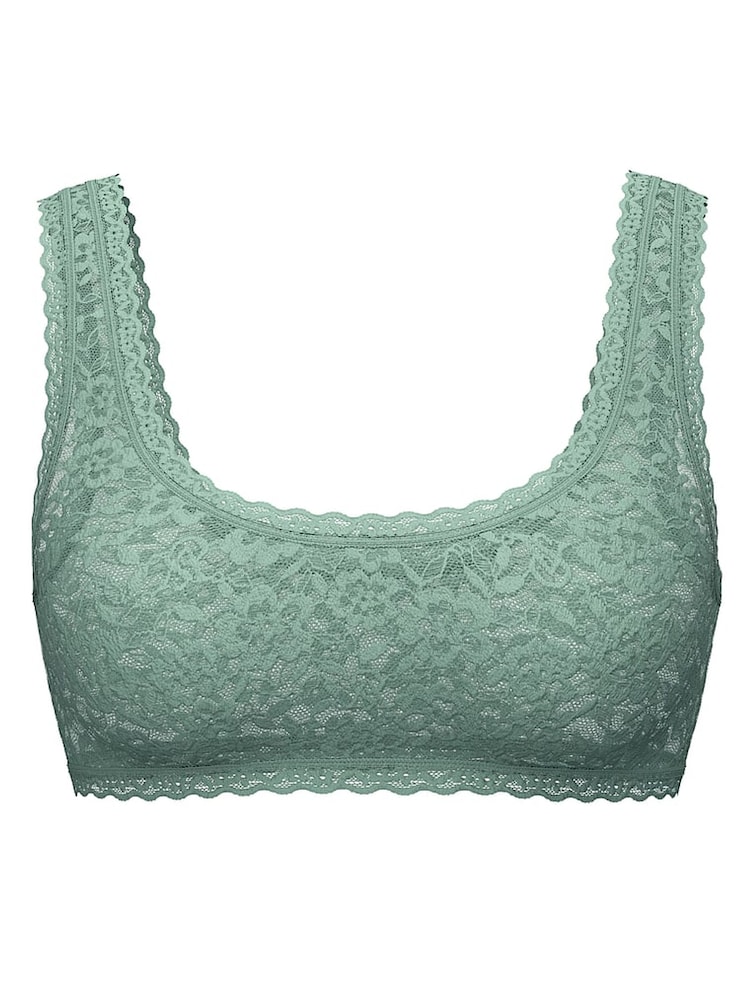 Victoria's Secret Seasalt Green Bralette Sexy T-Shirt Lace Scoop - Image 1 of 2