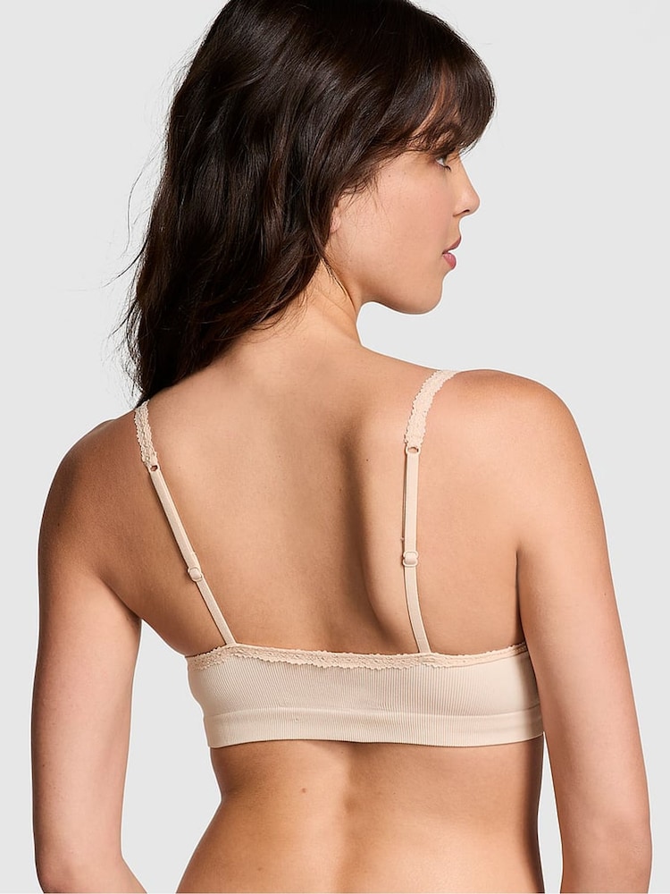 Victoria's Secret PINK Nude Seamless Bralette - Image 2 of 3 Victoria's Secret PINK Nude Seamless Bralette - Image 2 of 3