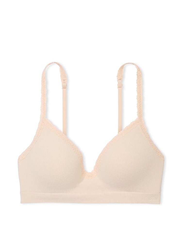 Victoria's Secret PINK Nude Seamless Bralette - Image 3 of 3 Victoria's Secret PINK Nude Seamless Bralette - Image 3 of 3