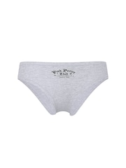 Victoria's Secret PINK Medium Heather Grey Cheeky Cotton Knickers - Image 3 of 3