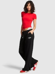 Victoria's Secret PINK Black Fleece Joggers - Image 1 of 4