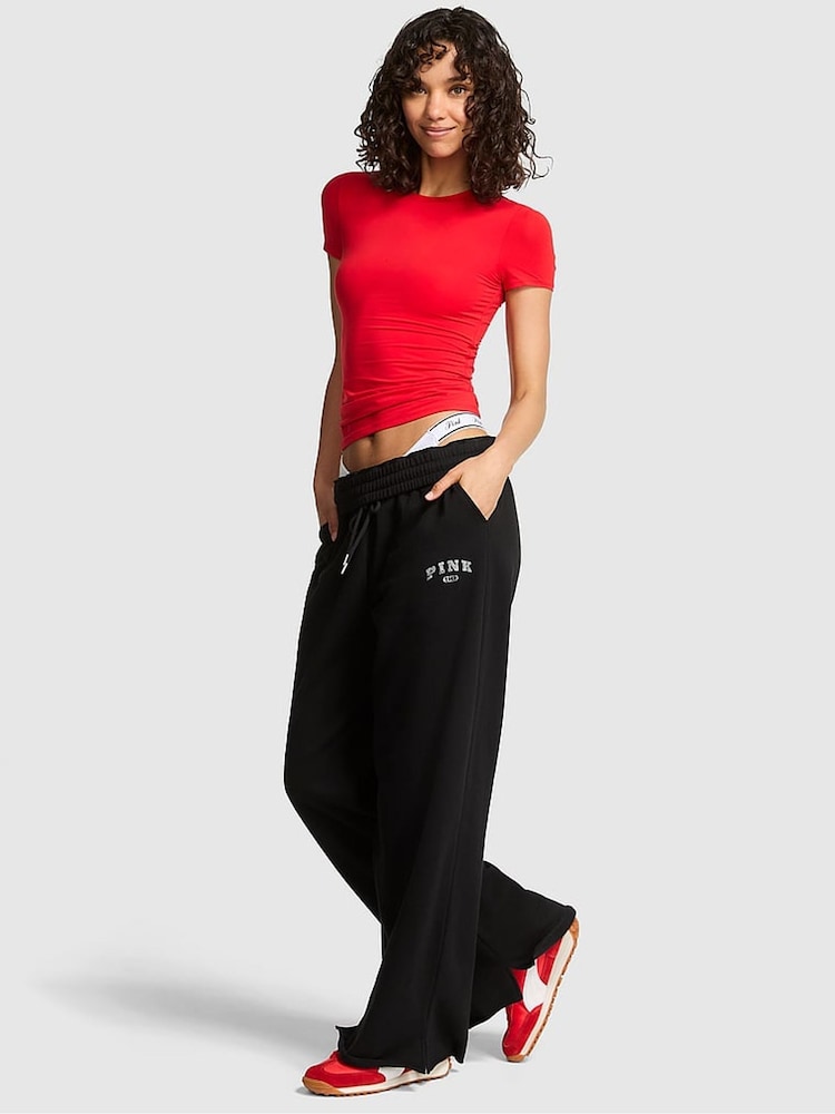 Victoria's Secret PINK Black Fleece Joggers - Image 1 of 4
