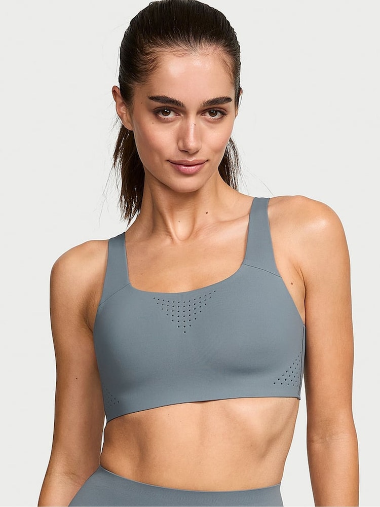 Victoria's Secret Dark Steel Grey Back Close Featherweight Max™ High Support Sports Bra - Image 1 of 3