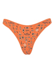 Victoria's Secret PINK Black Witchy Print Brazilian Cotton Knickers - Image 3 of 3