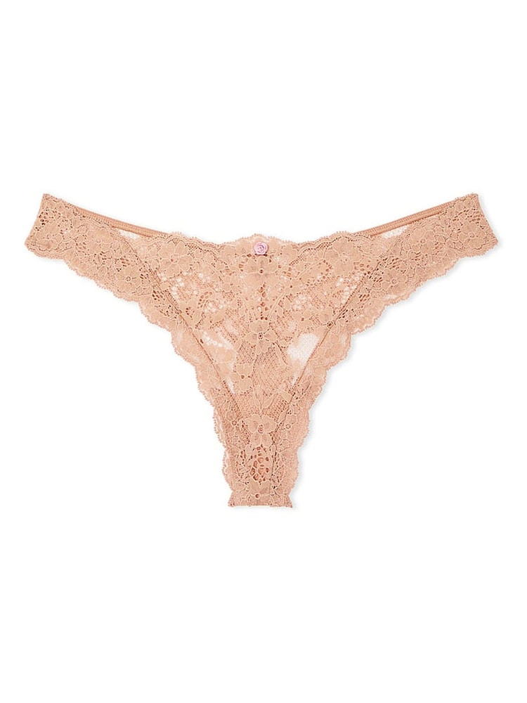 Victoria's Secret Praline Nude Thong Lace Knickers - Image 4 of 4