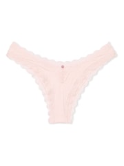 Victoria's Secret Purest Pink Lace Trim Brazilian Knickers - Image 3 of 3