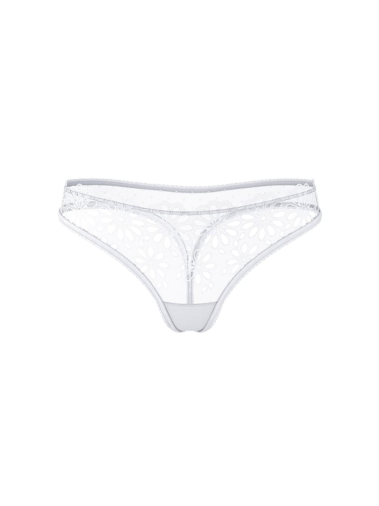 Victoria's Secret White Thong Eyelet Mesh Knickers - Image 1 of 2
