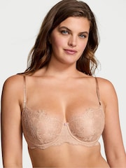 Victoria's Secret Praline Nude Unlined Balcony Lace Bra - Image 1 of 7