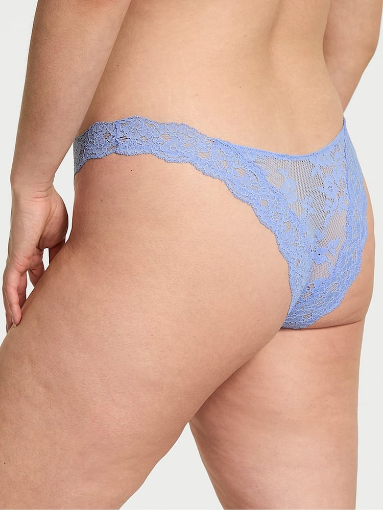 Victoria's Secret Blue Cameo Brazilian Lace Knickers - Image 2 of 2 Victoria's Secret Blue Cameo Brazilian Lace Knickers - Image 2 of 2