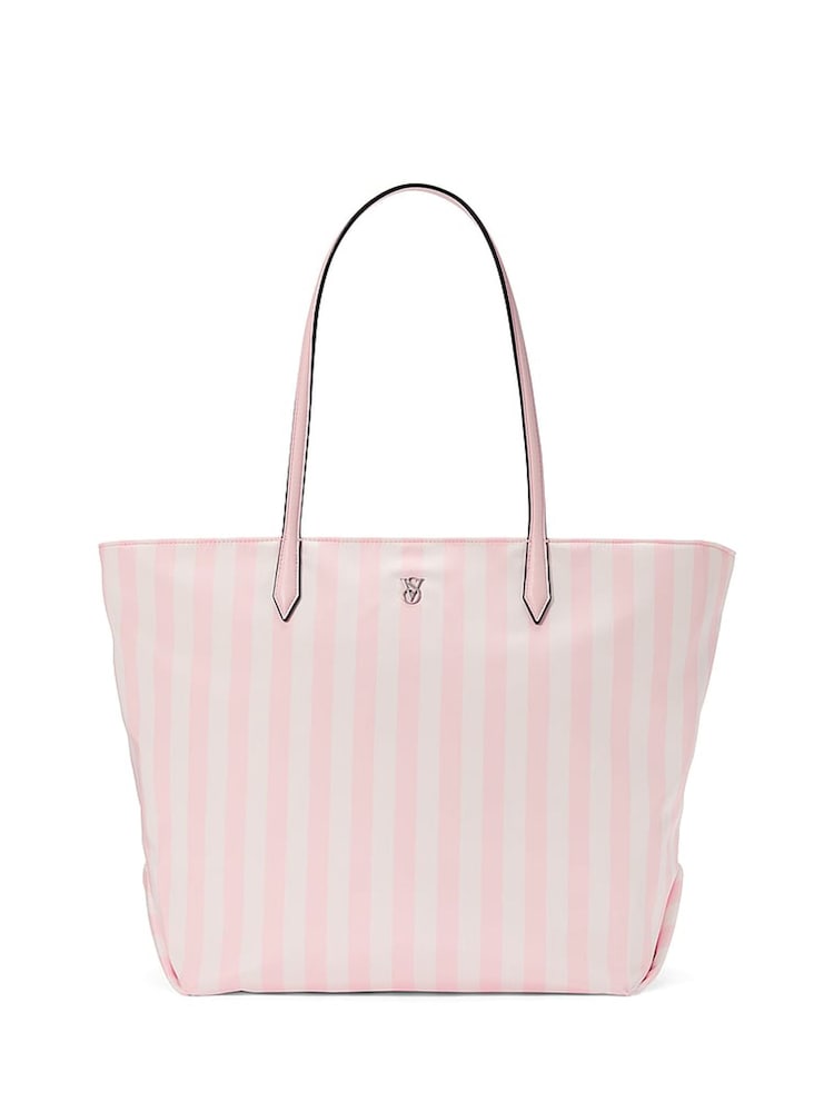 Victoria's Secret Iconic Stripe Pink Tote Bag - Image 1 of 3