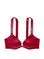 Victoria's Secret Red Lacquer Add 2 Cups Push Up Bombshell Scattered Shine Strap Bra - Image 3 of 3