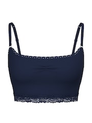 Victoria's Secret PINK Noir Navy Bralette Lace Trim Bralette - Image 3 of 3