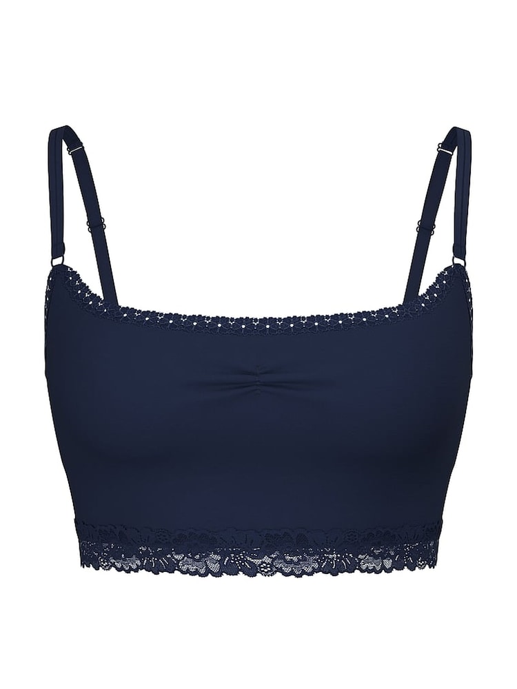 Victoria's Secret PINK Noir Navy Bralette Lace Trim Bralette - Image 3 of 3 Victoria's Secret PINK Noir Navy Bralette Lace Trim Bralette - Image 3 of 3