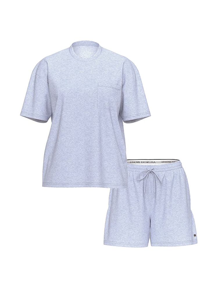 Victoria's Secret Heather Cornflower Blue Cotton Pyjamas Set - Image 3 of 3