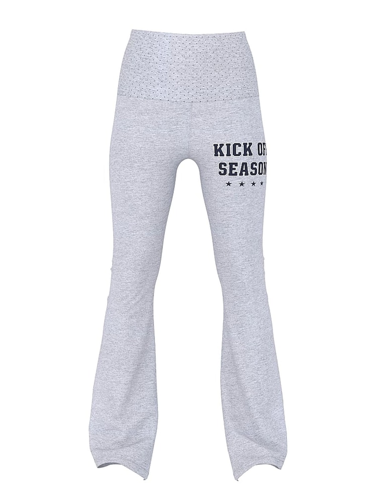 Victoria's Secret PINK Medium Heather Grey Foldover Leggings - Image 1 of 1