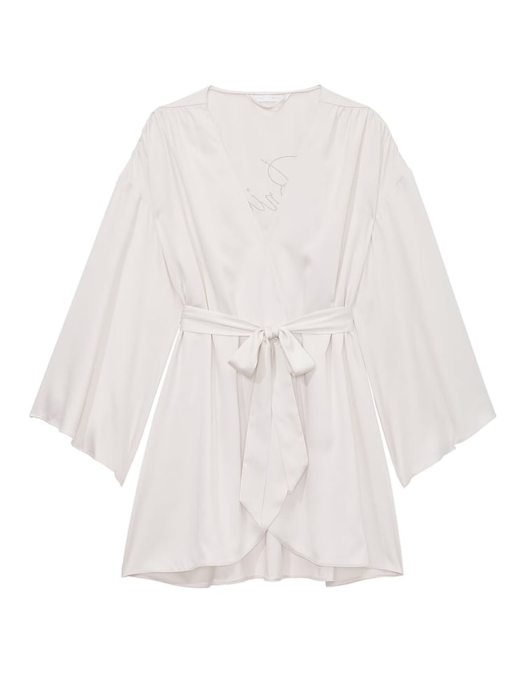 Victoria's Secret White Satin Short Robe - Image 4 of 4