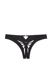 Victoria's Secret Black Strappy Crotchless Thong Knickers - Image 3 of 3