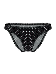 Victoria's Secret Black Dots Bikini Lace Trim Knickers - Image 3 of 3