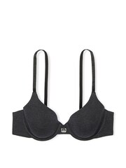 Victoria's Secret Black Heather Lightly Lined Full Cup Cotton Logo Bra - Image 3 of 3