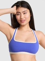 Victoria's Secret PINK Ultra Marine Blue Bralette Cotton Bralette - Image 1 of 2