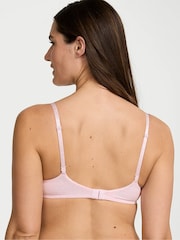 Victoria's Secret Heather Pink Petal Non Wired Lightly Lined Cotton Logo Bra - Image 2 of 3