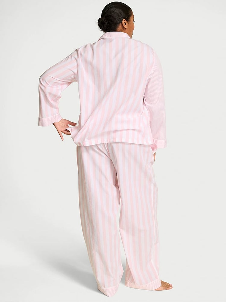 Victoria's Secret Pretty Blossom Pink Stripe Cotton Long Pyjamas Set - Image 2 of 2