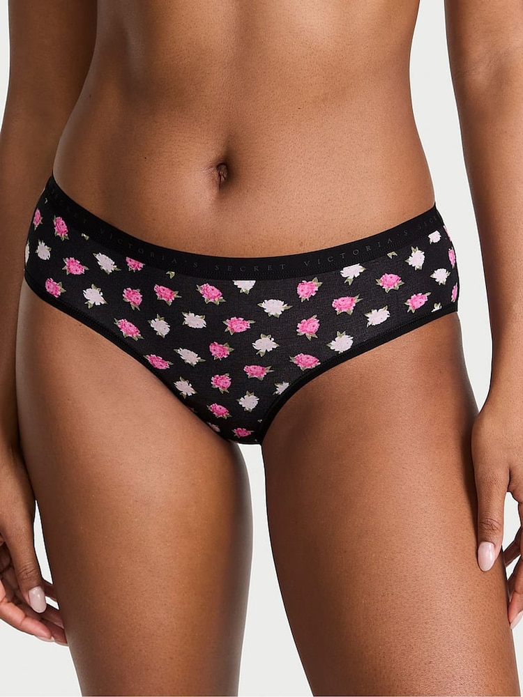 Victoria's Secret Black Scattered Floral Hipster Knickers - Image 1 of 3 Victoria's Secret Black Scattered Floral Hipster Knickers - Image 1 of 3