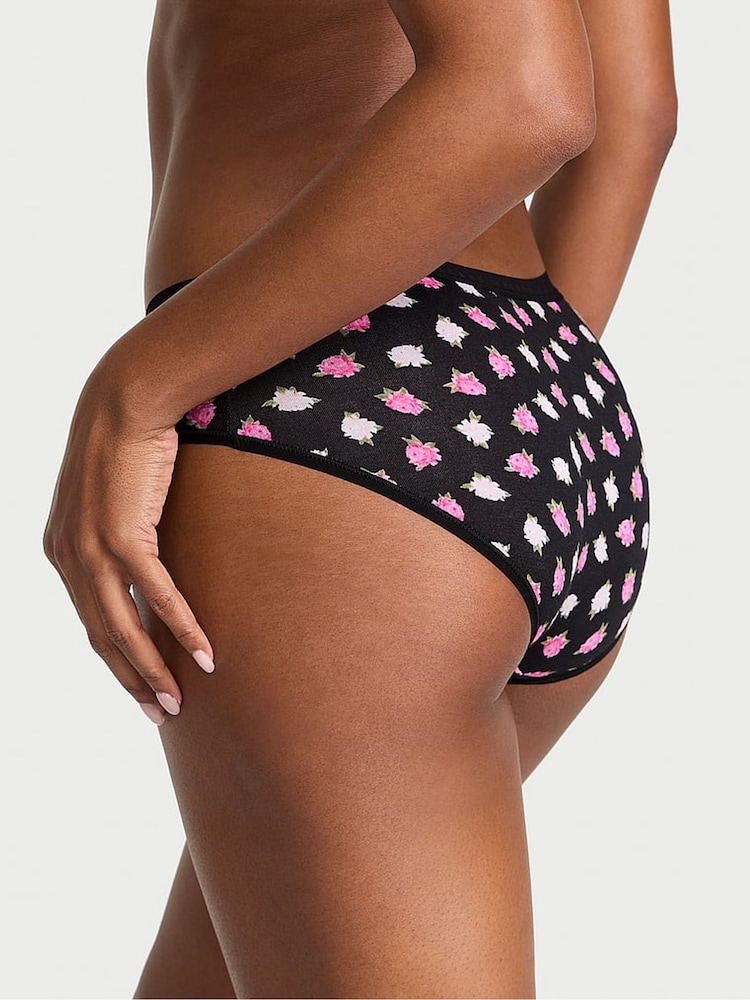 Victoria's Secret Black Scattered Floral Hipster Knickers - Image 2 of 3 Victoria's Secret Black Scattered Floral Hipster Knickers - Image 2 of 3