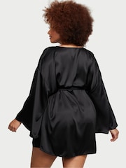 Victoria's Secret Black Satin Short Robe - Image 2 of 3