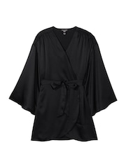 Victoria's Secret Black Satin Short Robe - Image 3 of 3