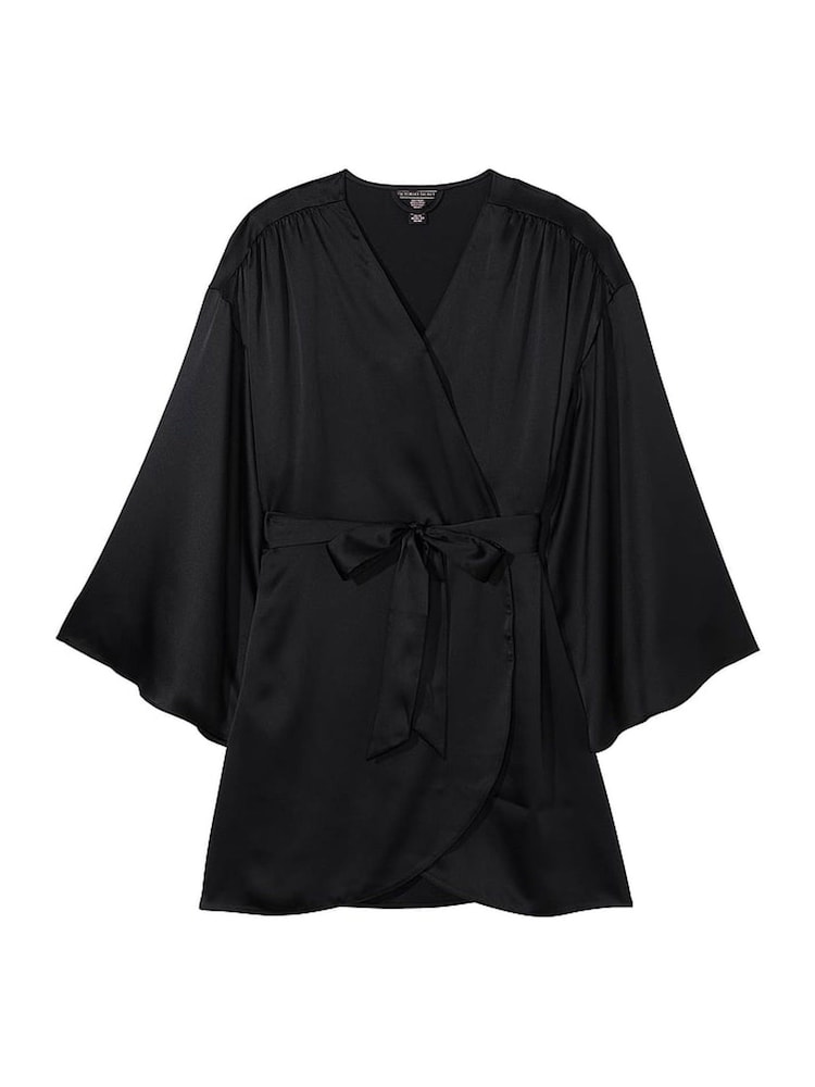 Victoria's Secret Black Satin Short Robe - Image 3 of 3